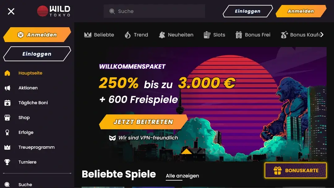 Wild Tokyo Casino Lobby