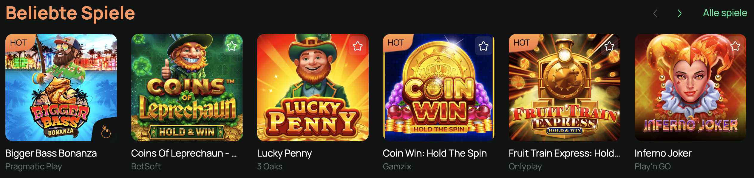 Ritzo Casino Alle Spiele